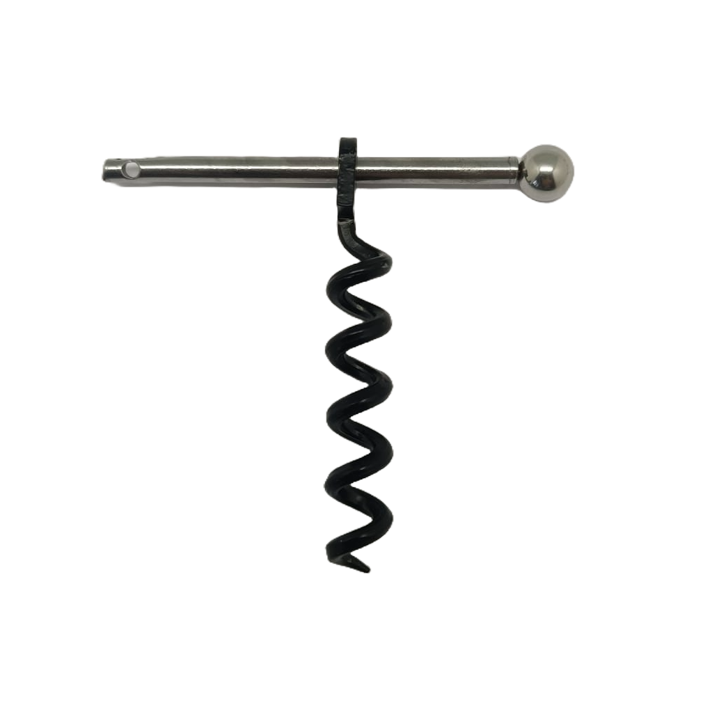 Portable keychain corkscrew